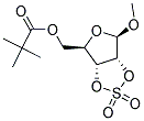 METHYL-2,3-O-SULFURYL-5-O-PIVALOYL-BETA-D-RIBOFURANOSIDE Struktur