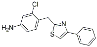 3-CHLORO-4-[(4-PHENYL-1,3-THIAZOL-2-YL)METHYL]ANILINE Struktur