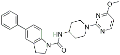 N-[1-(4-METHOXYPYRIMIDIN-2-YL)PIPERIDIN-4-YL]-5-PHENYLINDOLINE-1-CARBOXAMIDE Struktur