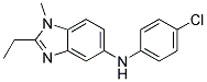 (4-CHLORO-PHENYL)-(2-ETHYL-1-METHYL-1H-BENZOIMIDAZOL-5-YL)-AMINE Structure