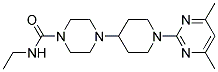 4-[1-(4,6-DIMETHYLPYRIMIDIN-2-YL)PIPERIDIN-4-YL]-N-ETHYLPIPERAZINE-1-CARBOXAMIDE Struktur