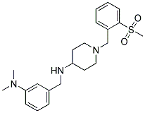 N-[3-(DIMETHYLAMINO)BENZYL]-1-[2-(METHYLSULFONYL)BENZYL]PIPERIDIN-4-AMINE Struktur