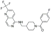 N-([1-(4-FLUOROBENZOYL)PIPERIDIN-4-YL]METHYL)-2-(TRIFLUOROMETHYL)-1,6-NAPHTHYRIDIN-5-AMINE Struktur