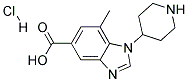 7-METHYL-1-(PIPERIDIN-4-YL)-1H-BENZO[D]IMIDAZOLE-5-CARBOXYLIC ACID HYDROCHLORIDE Struktur