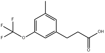 3-[3-METHYL-5-(TRIFLUOROMETHOXY)PHENYL]PROPIONIC ACID Struktur