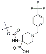 4-(TERT-BUTOXYCARBONYLAMINO)-1-(4-(TRIFLUOROMETHYL)BENZYL)PIPERIDINE-4-CARBOXYLIC ACID Struktur