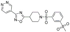 4-[5-(1-([3-(METHYLSULFONYL)PHENYL]SULFONYL)PIPERIDIN-4-YL)-1,2,4-OXADIAZOL-3-YL]PYRIDAZINE Struktur