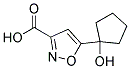 5-(1-HYDROXYCYCLOPENTYL)ISOXAZOLE-3-CARBOXYLIC ACID Struktur