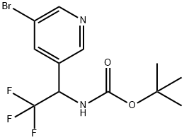 N-BOC-1-(5-BROMO-PYRIDIN-3-YL)-2,2,2-TRIFLUORO-ETHYLAMINE Struktur