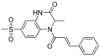 3-METHYL-7-(METHYLSULFONYL)-4-[(2E)-3-PHENYLPROP-2-ENOYL]-3,4-DIHYDROQUINOXALIN-2(1H)-ONE Struktur