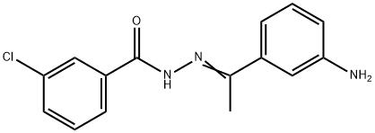 3-CHLORO-BENZOIC ACID [1-(3-AMINO-PHENYL)-ETHYLIDENE]-HYDRAZIDE Struktur