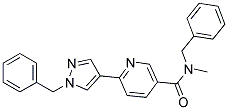 N-BENZYL-6-(1-BENZYL-1H-PYRAZOL-4-YL)-N-METHYL-NICOTINAMIDE Struktur