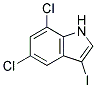 5,7-DICHLORO-3-IODO-1H-INDOLE Struktur