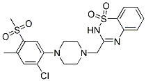 3-((4-[2-CHLORO-4-METHYL-5-(METHYLSULFONYL)PHENYL]PIPERAZIN-1-YL)METHYL)-2H-1,2,4-BENZOTHIADIAZINE 1,1-DIOXIDE Struktur