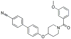 4'-([1-(3-METHOXYBENZOYL)PIPERIDIN-4-YL]OXY)BIPHENYL-4-CARBONITRILE Struktur