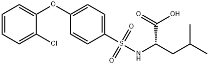 LEUCINE, N-[[4-(2-CHLOROPHENOXY)PHENYL]SULFONYL]- Struktur