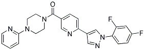 (6-[1-(2,4-DIFLUORO-PHENYL)-1H-PYRAZOL-4-YL]-PYRIDIN-3-YL)-(4-PYRIDIN-2-YL-PIPERAZIN-1-YL)-METHANONE Struktur