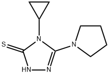 4-CYCLOPROPYL-5-PYRROLIDIN-1-YL-4H-1,2,4-TRIAZOLE-3-THIOL Struktur