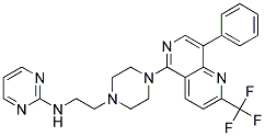 N-(2-(4-[8-PHENYL-2-(TRIFLUOROMETHYL)-1,6-NAPHTHYRIDIN-5-YL]PIPERAZIN-1-YL)ETHYL)PYRIMIDIN-2-AMINE Struktur