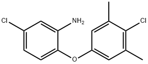 5-CHLORO-2-(4-CHLORO-3,5-DIMETHYLPHENOXY)ANILINE Struktur