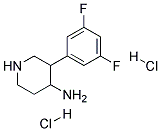 3-(3,5-DIFLUOROPHENYL)PIPERIDIN-4-AMINE DIHYDROCHLORIDE Struktur