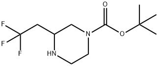 3-(2,2,2-TRIFLUORO-ETHYL)-PIPERAZINE-1-CARBOXYLIC ACID TERT-BUTYL ESTER Struktur