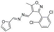 3-(2,6-DICHLOROPHENYL)-5-METHYLISOXAZOLE-4-CARBALDEHYDE N-(2-FURYLMETHYLENE)HYDRAZON, TECH Struktur