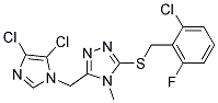 3-[(2-CHLORO-6-FLUOROBENZYL)THIO]-5-[(4,5-DICHLORO-1H-IMIDAZOL-1-YL)METHYL] -4-METHYL-4H-1,2,4-TRIAZOLE Struktur