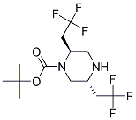 (2S,5R)-2,5-BIS-(2,2,2-TRIFLUORO-ETHYL)-PIPERAZINE-1-CARBOXYLIC ACID TERT-BUTYL ESTER Struktur