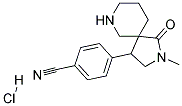 4-(2-METHYL-1-OXO-2,7-DIAZASPIRO[4.5]DECAN-4-YL)BENZONITRILE HYDROCHLORIDE Struktur