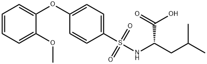 LEUCINE, N-[[4-(2-METHOXYPHENOXY)PHENYL]SULFONYL]- Struktur