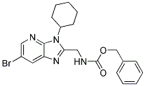 (6-BROMO-3-CYCLOHEXYL-3H-IMIDAZO[4,5-B]PYRIDIN-2-YLMETHYL)-CARBAMIC ACID BENZYL ESTER Struktur