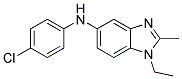 (4-CHLORO-PHENYL)-(1-ETHYL-2-METHYL-1H-BENZOIMIDAZOL-5-YL)-AMINE Struktur