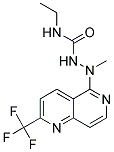 N-ETHYL-2-METHYL-2-[2-(TRIFLUOROMETHYL)-1,6-NAPHTHYRIDIN-5-YL]HYDRAZINECARBOXAMIDE Struktur