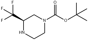 3-TRIFLUOROMETHYL-PIPERAZINE-1-CARBOXYLIC ACID TERT-BUTYL ESTER Struktur