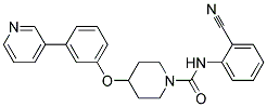 N-(2-CYANOPHENYL)-4-(3-PYRIDIN-3-YLPHENOXY)PIPERIDINE-1-CARBOXAMIDE Struktur