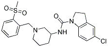 5-CHLORO-N-(1-[2-(METHYLSULFONYL)BENZYL]PIPERIDIN-3-YL)INDOLINE-1-CARBOXAMIDE Struktur