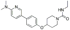 4-(4-[6-(DIMETHYLAMINO)PYRIDIN-3-YL]PHENOXY)-N-ETHYLPIPERIDINE-1-CARBOXAMIDE Struktur