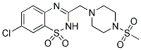 7-CHLORO-3-([4-(METHYLSULFONYL)PIPERAZIN-1-YL]METHYL)-2H-1,2,4-BENZOTHIADIAZINE 1,1-DIOXIDE Struktur