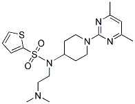 N-[2-(DIMETHYLAMINO)ETHYL]-N-[1-(4,6-DIMETHYLPYRIMIDIN-2-YL)PIPERIDIN-4-YL]THIOPHENE-2-SULFONAMIDE Struktur