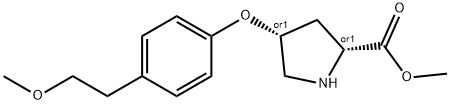 METHYL (2S,4S)-4-[4-(2-METHOXYETHYL)PHENOXY]-2-PYRROLIDINECARBOXYLATE Struktur