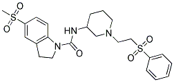 5-(METHYLSULFONYL)-N-(1-[2-(PHENYLSULFONYL)ETHYL]PIPERIDIN-3-YL)INDOLINE-1-CARBOXAMIDE Struktur