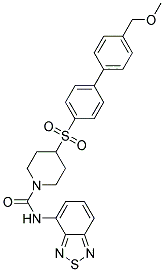 N-2,1,3-BENZOTHIADIAZOL-4-YL-4-([4'-(METHOXYMETHYL)BIPHENYL-4-YL]SULFONYL)PIPERIDINE-1-CARBOXAMIDE Struktur