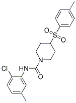 N-(2-CHLORO-5-METHYLPHENYL)-4-[(4-METHYLPHENYL)SULFONYL]PIPERIDINE-1-CARBOXAMIDE Struktur