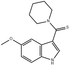 (5-METHOXY-1H-INDOL-3-YL)(PIPERIDINO)METHANETHIONE Struktur