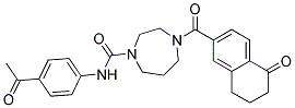 N-(4-ACETYLPHENYL)-4-[(5-OXO-5,6,7,8-TETRAHYDRONAPHTHALEN-2-YL)CARBONYL]-1,4-DIAZEPANE-1-CARBOXAMIDE Struktur