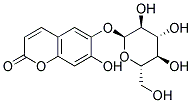 7-HYDROXY-6-((2S,3S,4R,5R,6S)-3,4,5-TRIHYDROXY-6-HYDROXYMETHYL-TETRAHYDRO-PYRAN-2-YLOXY)-CHROMEN-2-ONE Struktur