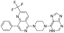 8-PHENYL-5-[4-(1H-PURIN-6-YL)PIPERAZIN-1-YL]-2-(TRIFLUOROMETHYL)-1,6-NAPHTHYRIDINE Struktur