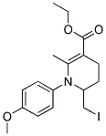 6-IODOMETHYL-1-(4-METHOXY-PHENYL)-2-METHYL-1,4,5,6-TETRAHYDRO-PYRIDINE-3-CARBOXYLIC ACID ETHYL ESTER Struktur