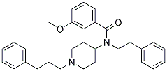 3-METHOXY-N-(2-PHENYLETHYL)-N-[1-(3-PHENYLPROPYL)PIPERIDIN-4-YL]BENZAMIDE Struktur